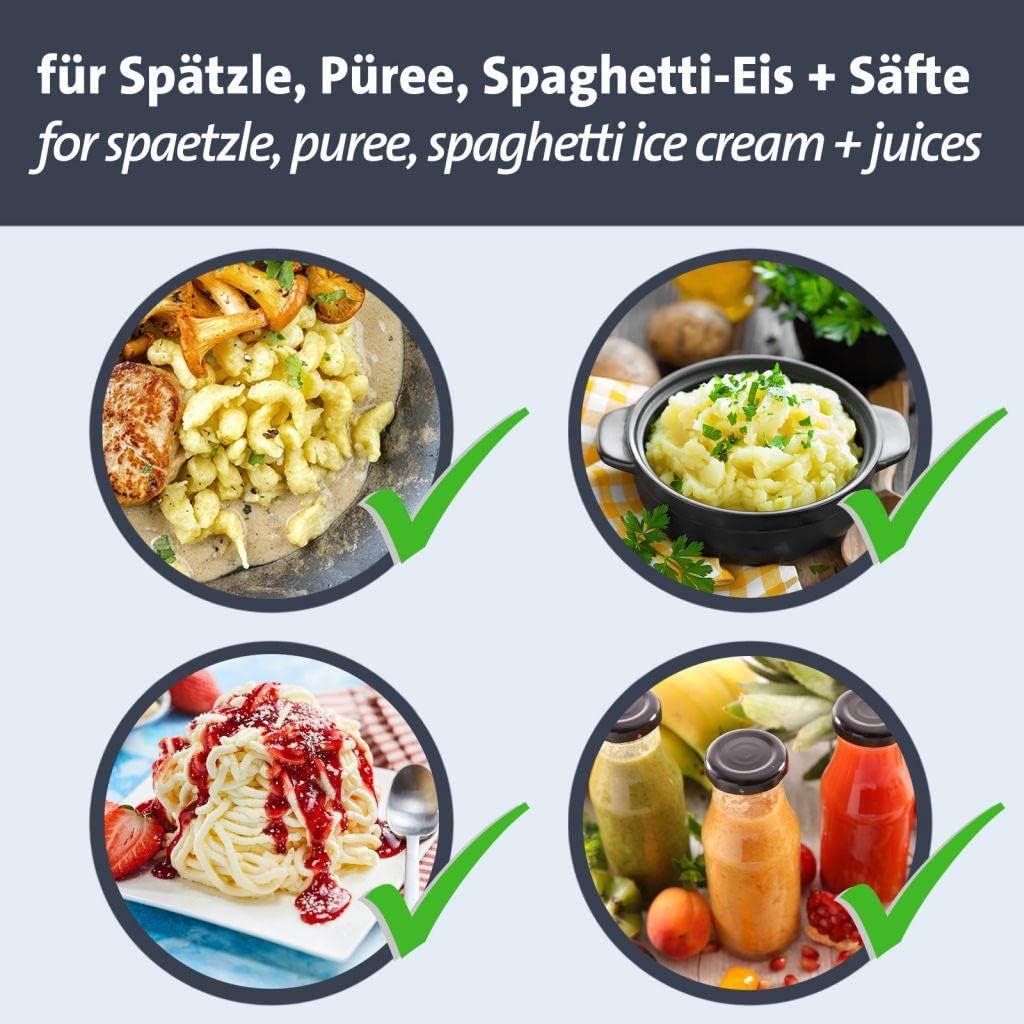 Spätzle- und Kartoffelpresse, Anthrazit/Rundloch