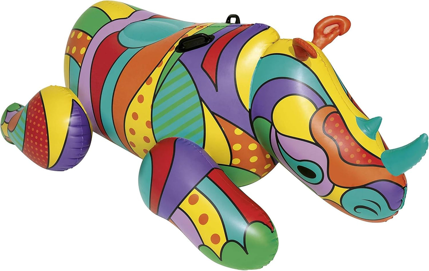 Aufblasbares Nashorn mit Pop-Art Design, Rhino Pool Float
