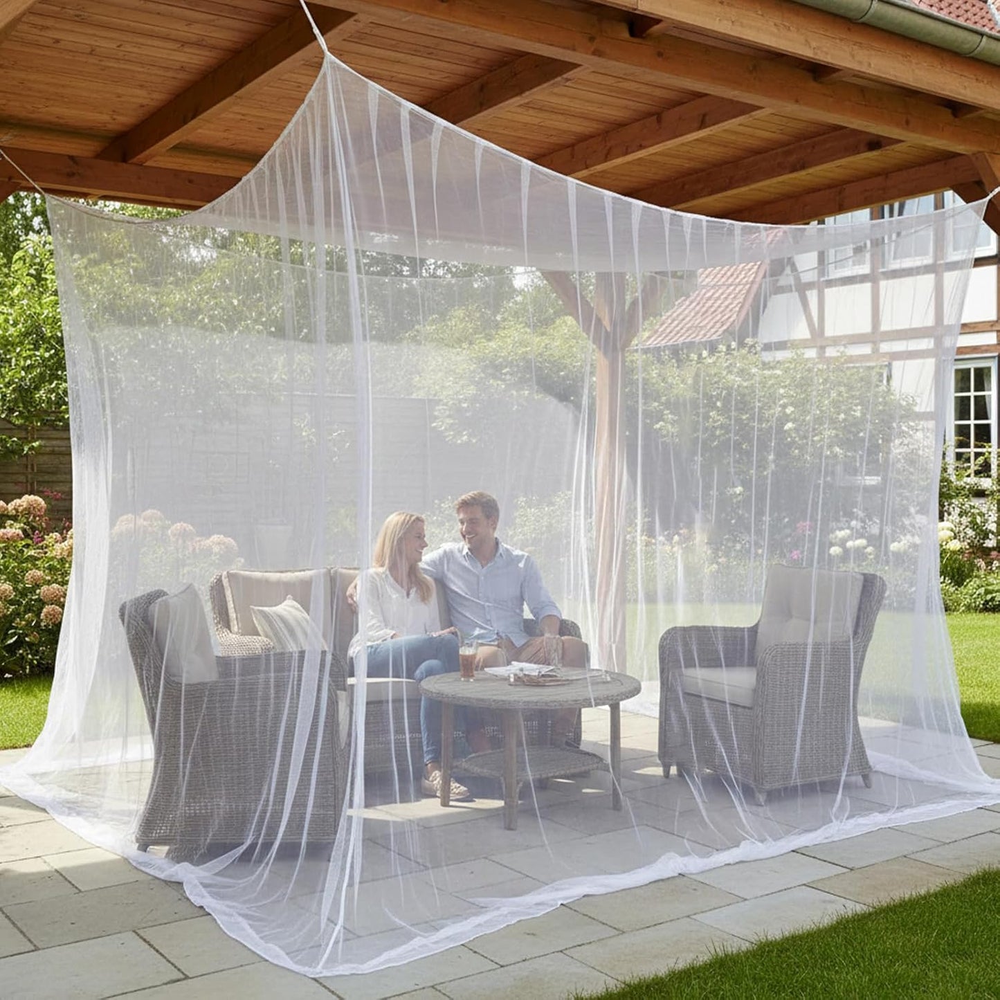 XXL Moskitonetz-Zelt, Weiss 300 x 300 x 250 cm 1