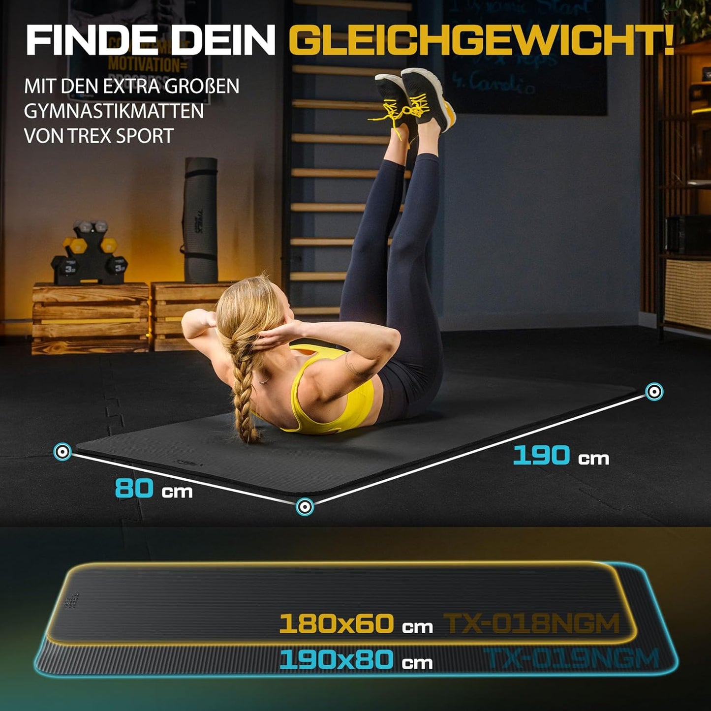 Gymnastikmatte, Schwarz