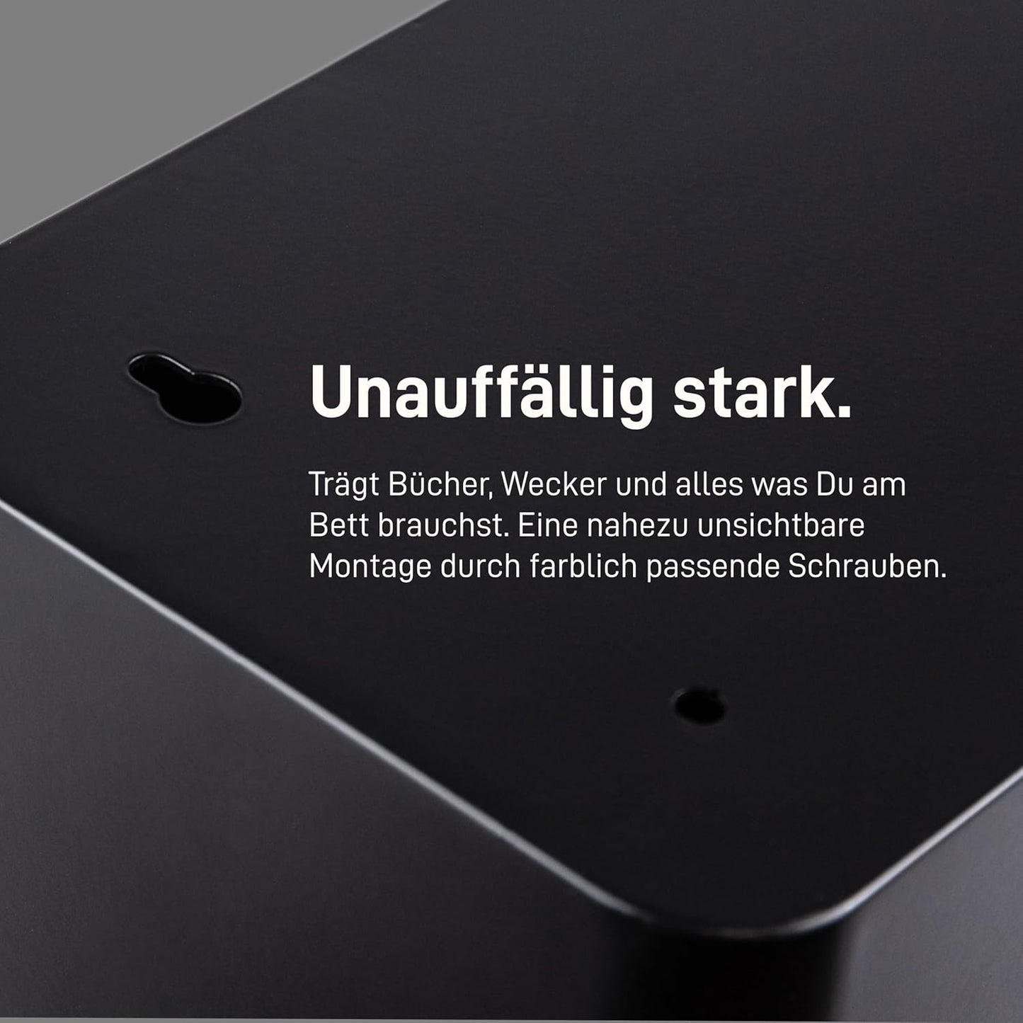 Schwebender Nachttisch, Schwarz