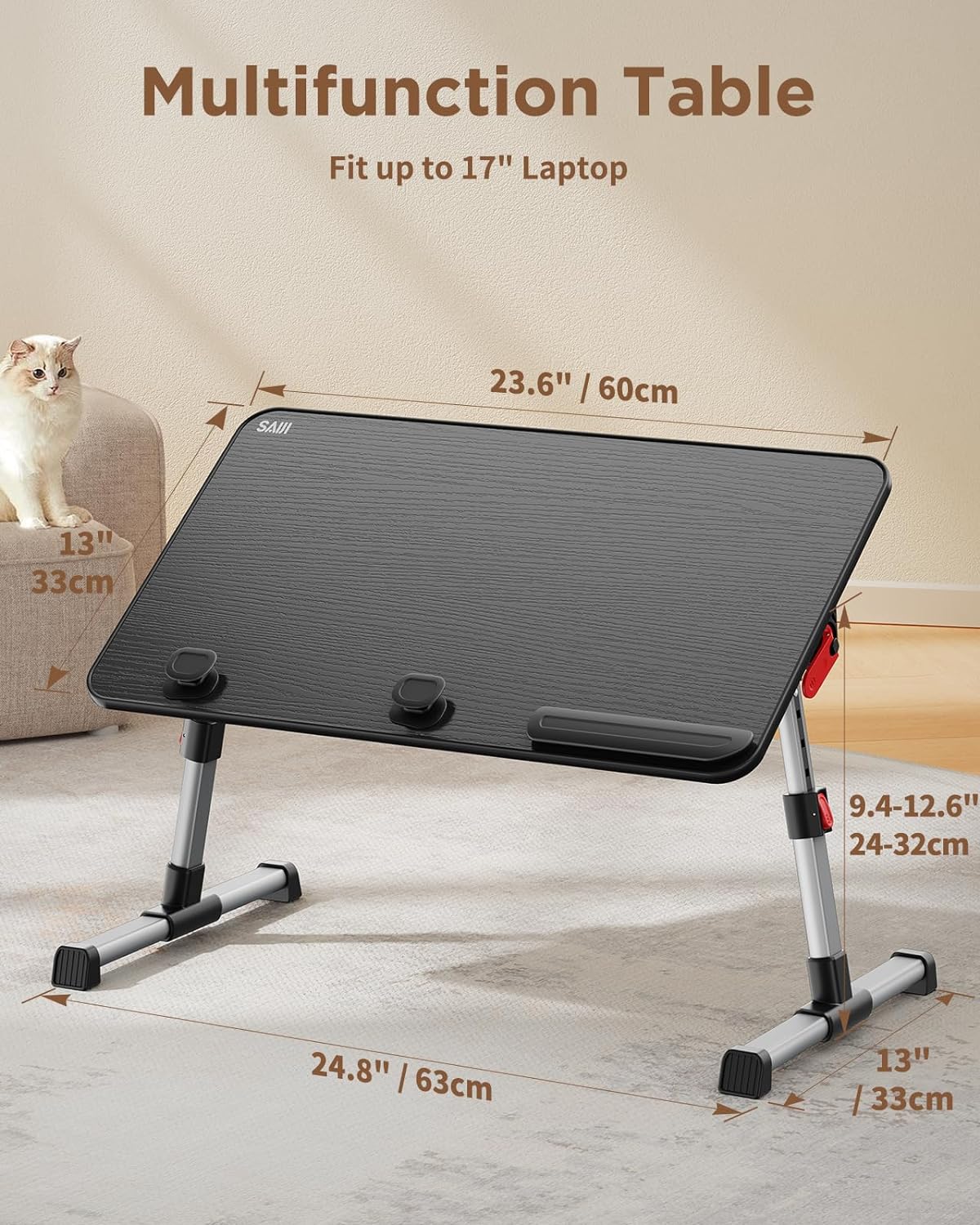 Laptop-Tisch ‎A6LQ, Schwarz L