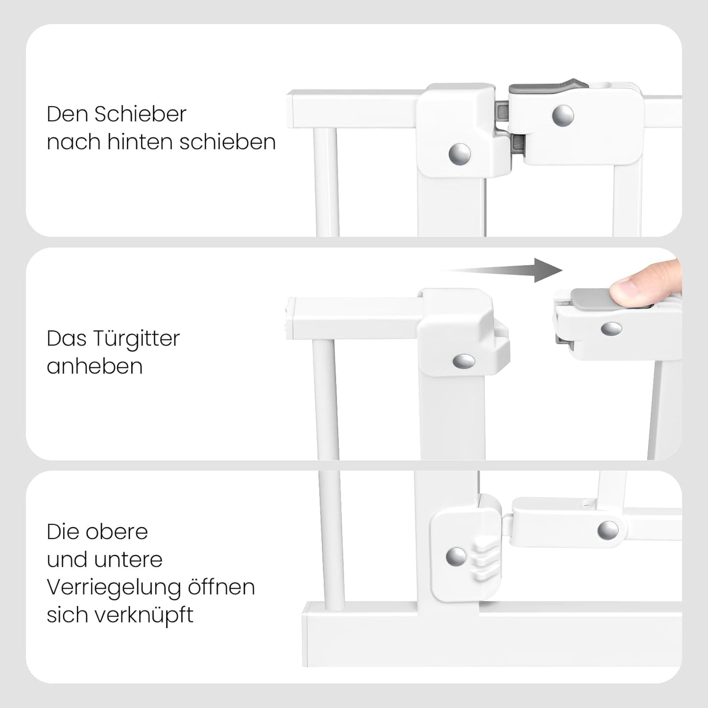 Treppenschutzgitter, 75-107cm Weiss
