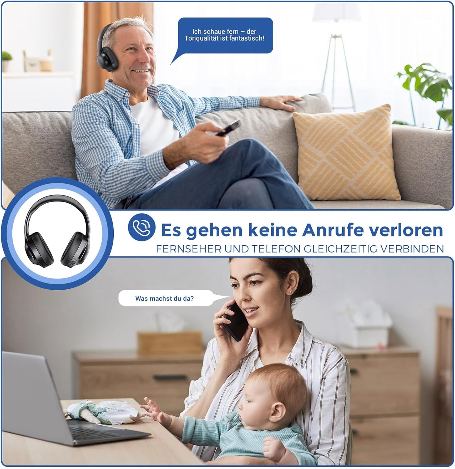 Kabellose TV-Kopfhörer TH11