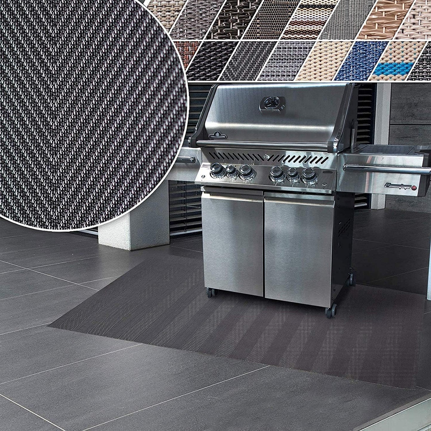 Grillmatte für Gas- und Holzkohlegrills, 90 x 180 cm Catania