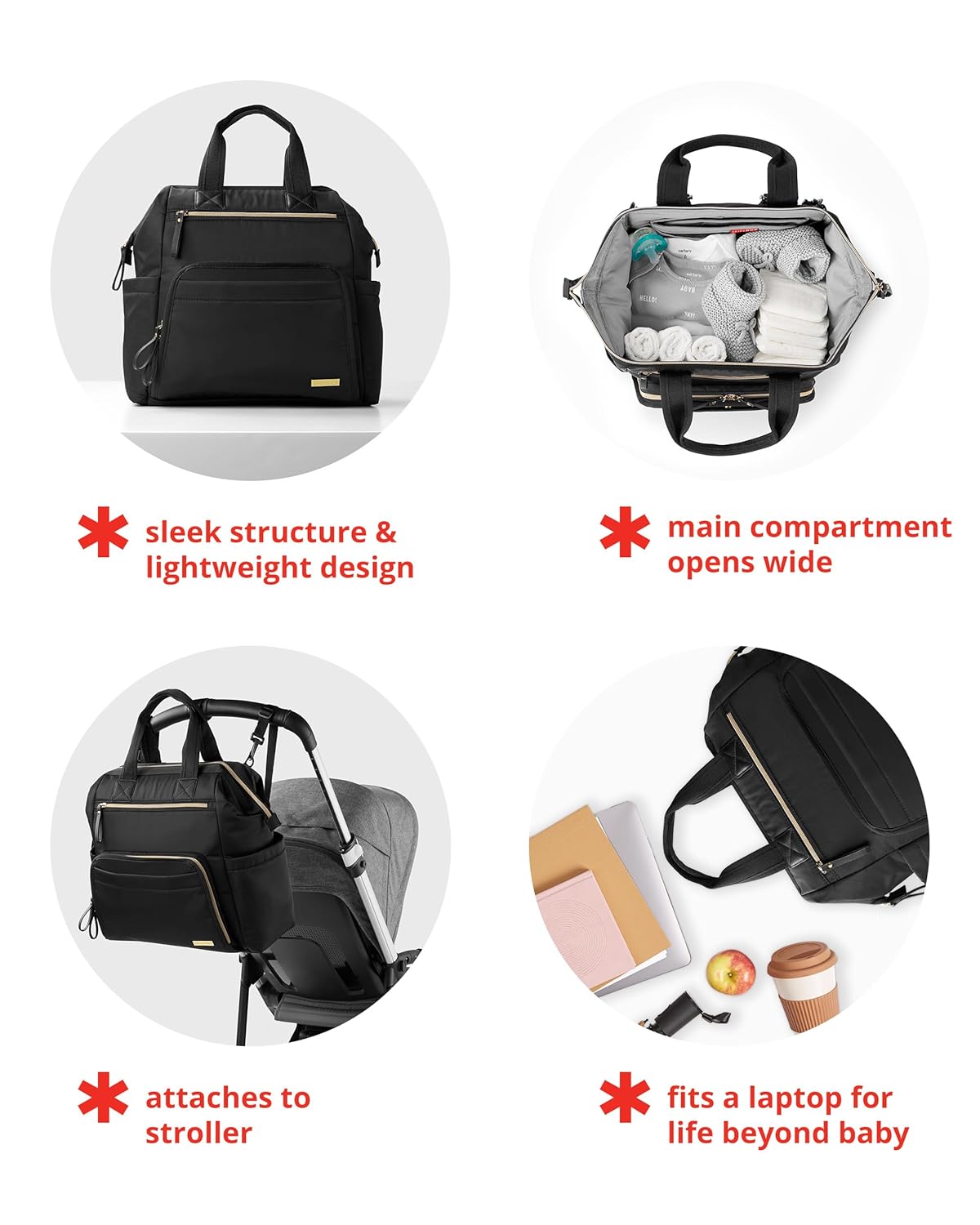 Mainframe Wide Open Wickelrucksack, Schwarz