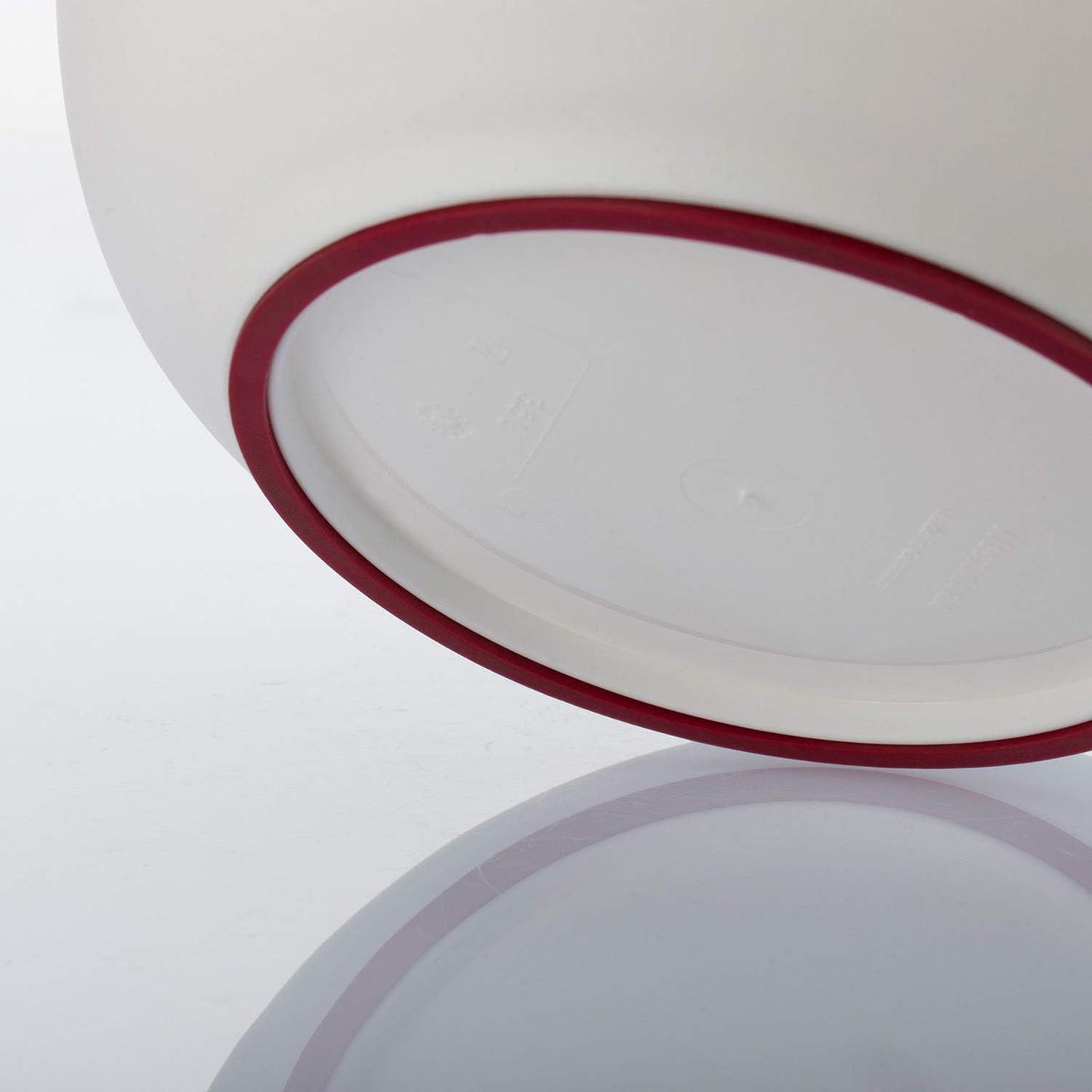 Backset mit Rührschüssel und Teigschaber, Weiß/Rot, Set mit Schaber