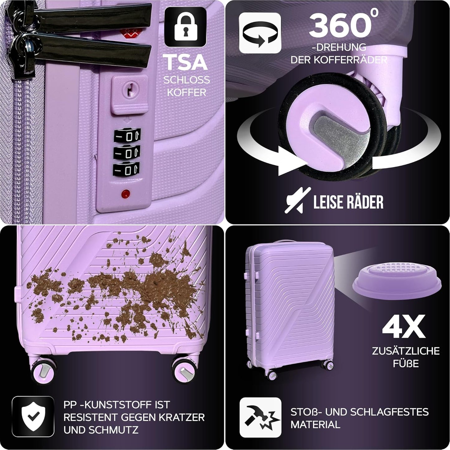 3-teiliges Reisekoffer Set, Rose V3 Set