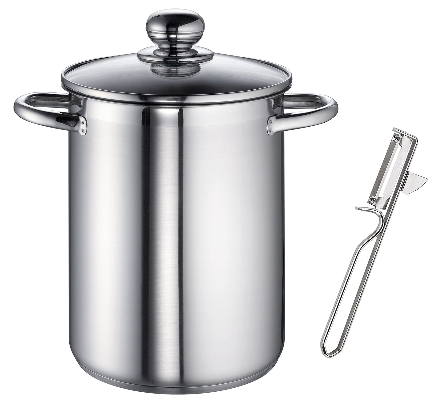 Spargeltopf Kim mit Spargelschäler (Induktion, 4.5L), Spargeltopf SET