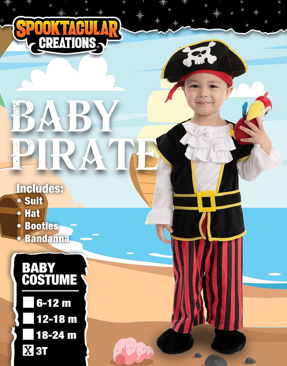 Piratenkostüm für Babys, 12-18 Monate