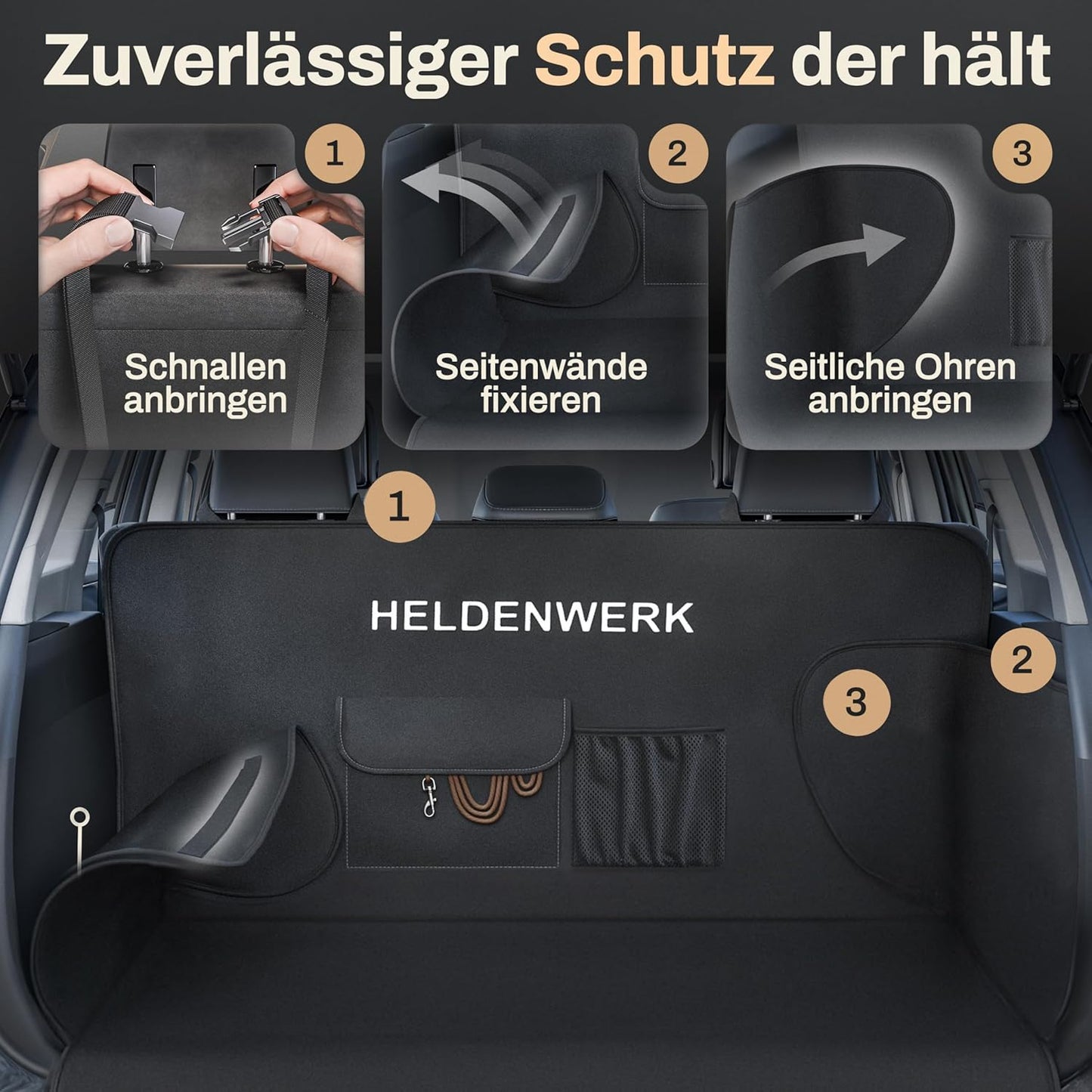 Kofferraumschutz mit Seiten- und Ladekantenschutz