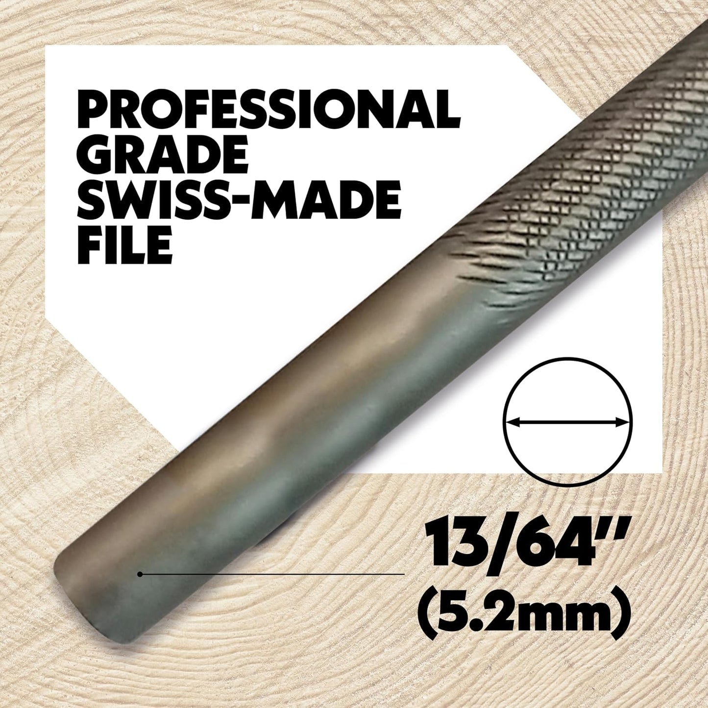 70502 Rundfeilen für Kettensägen, Round File 7/32 Inch (5.5 mm) Single