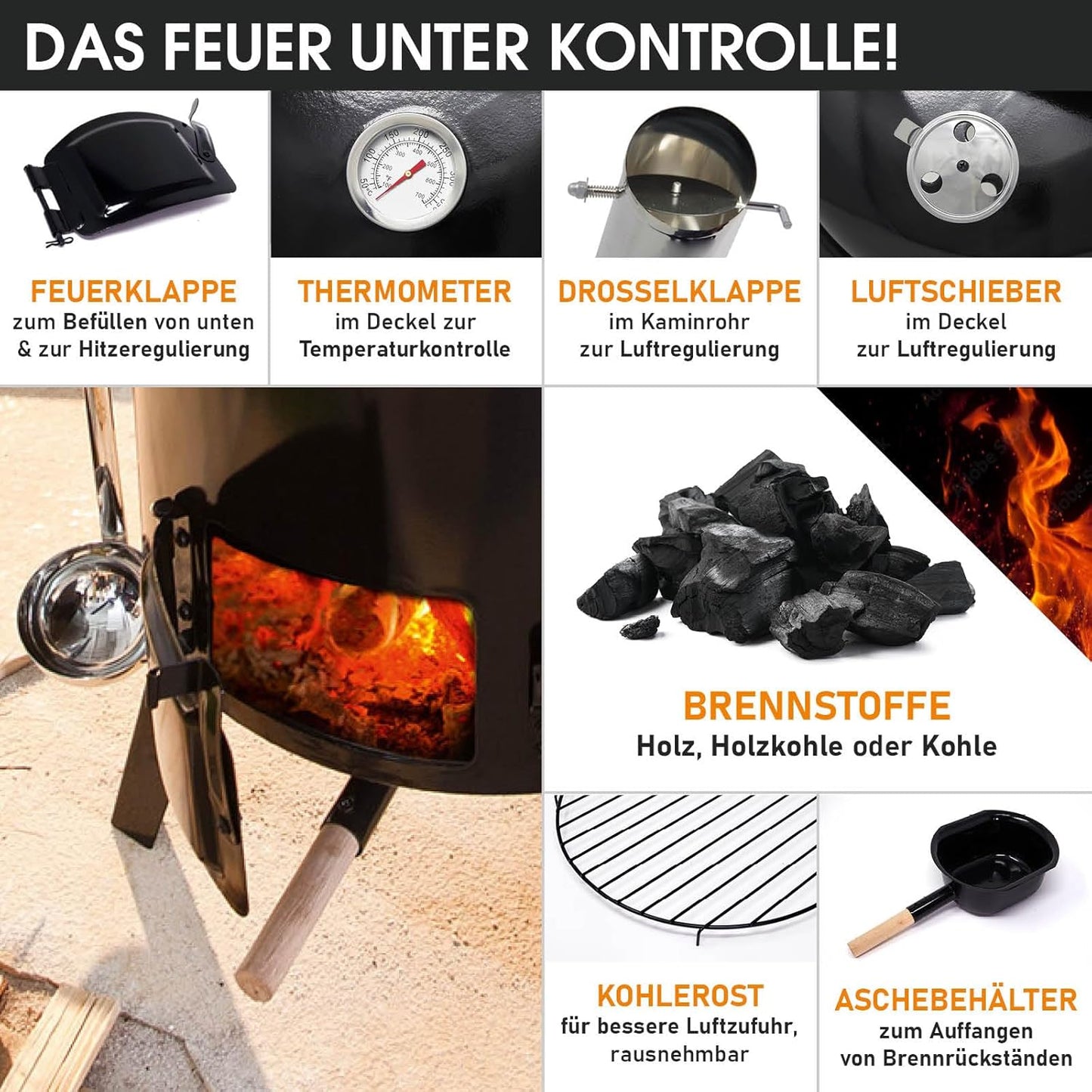 Eintopfofen mit Grillfunktion