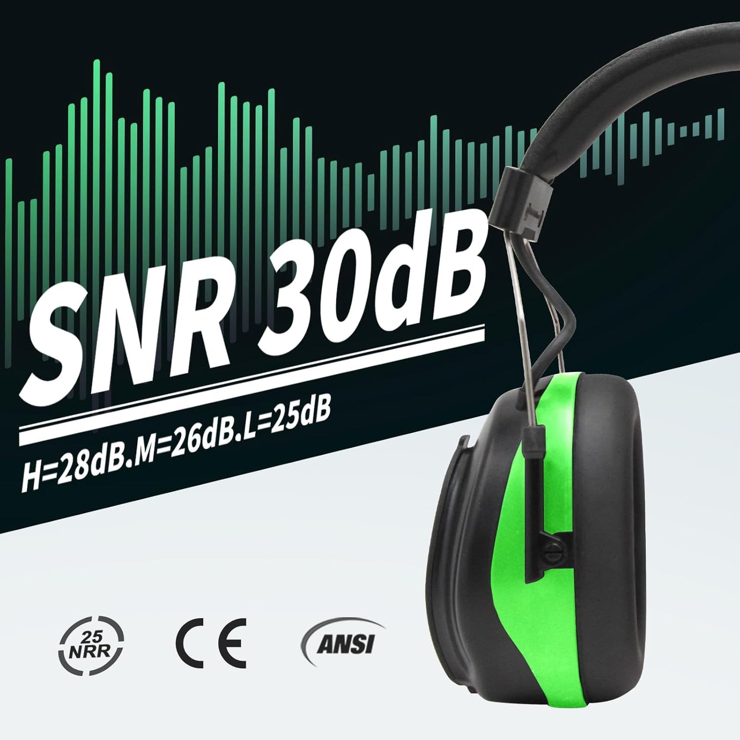 Gehörschutz mit Bluetooth & DAB+, Grün