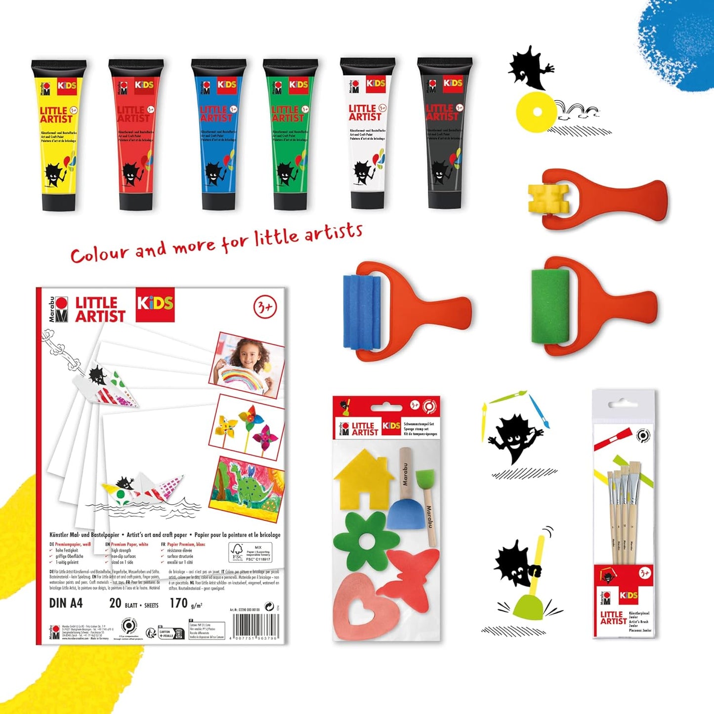 Little Artist Mal- und Bastelbox für Kinder ab 3 Jahren, Starter Box