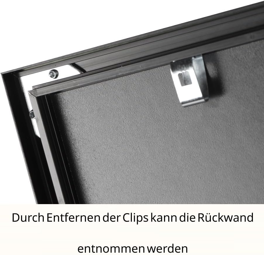 Trikotrahmen 3D-Bilderrahmen für Sporttrikots, Schwarz - Aluminium 70 x 90 cm