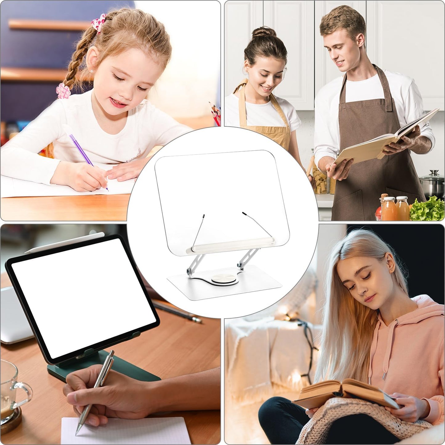 Verstellbarer Buchhalter mit 360° Basis