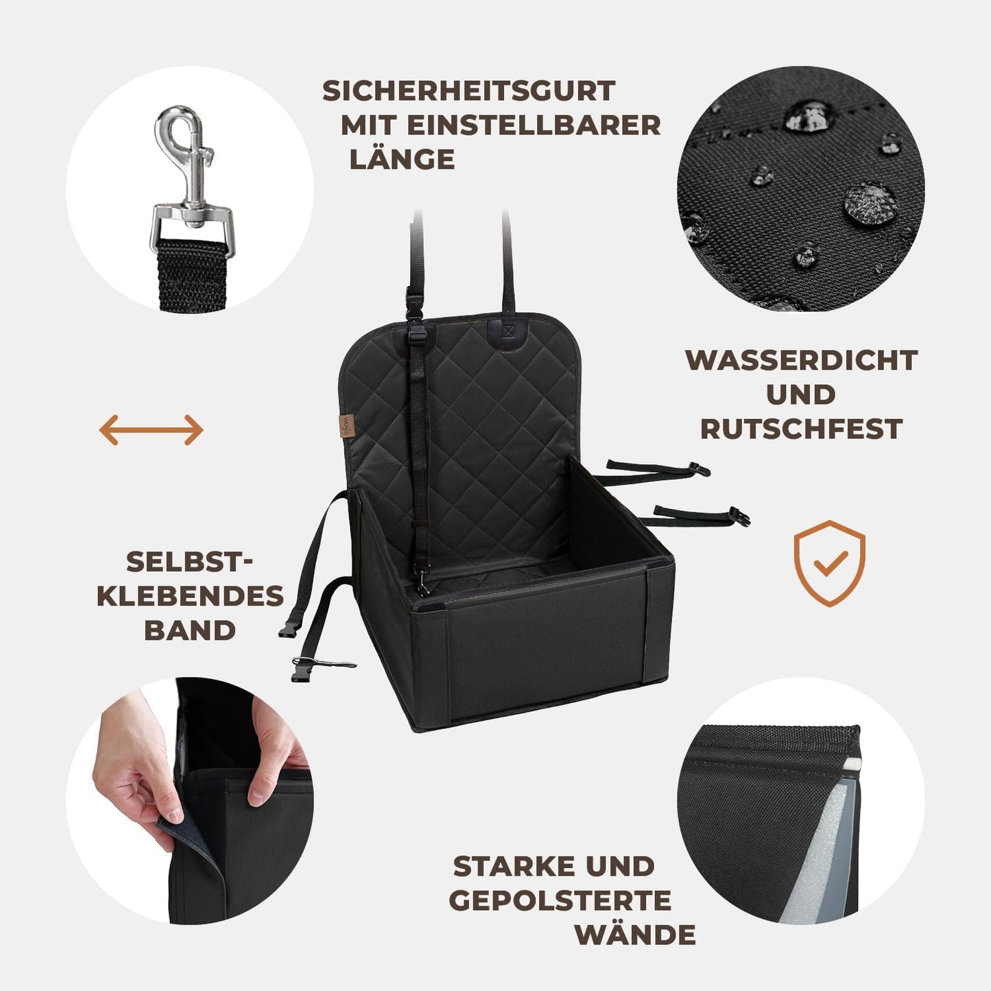 Hunde Autositz, Schwarz