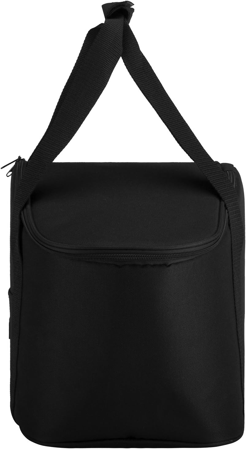 Pflegeleichte Kühltasche mit Zweiwege-Reissverschluss, Schwarz