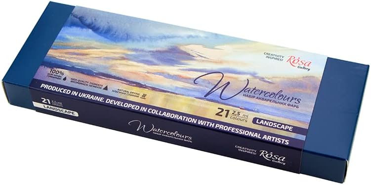 Aquarellfarben-Set für Landschaftsmalerei mit 21 Farben, Landschaft