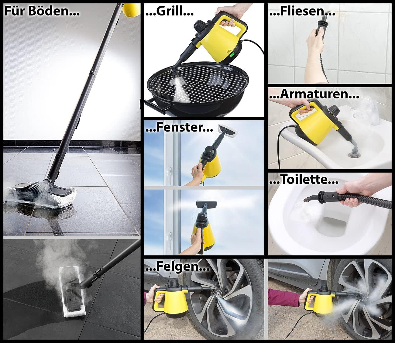 Hand-Dampfreiniger und Dampfmopp