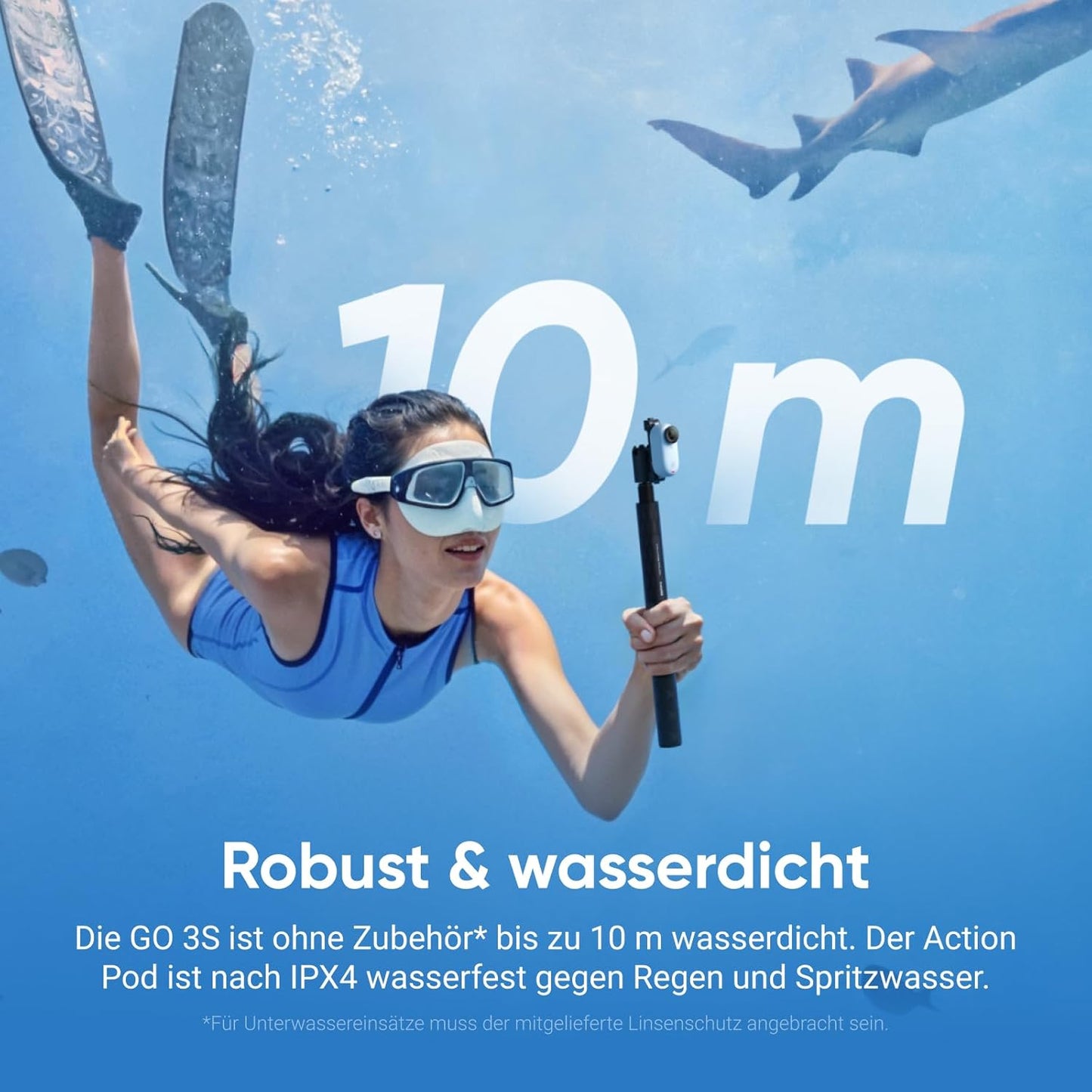 Fahrrad-POV Kamera-Set mit 4K Mini-Kamera, Polarweiss Fahrrad-POV-Bundle