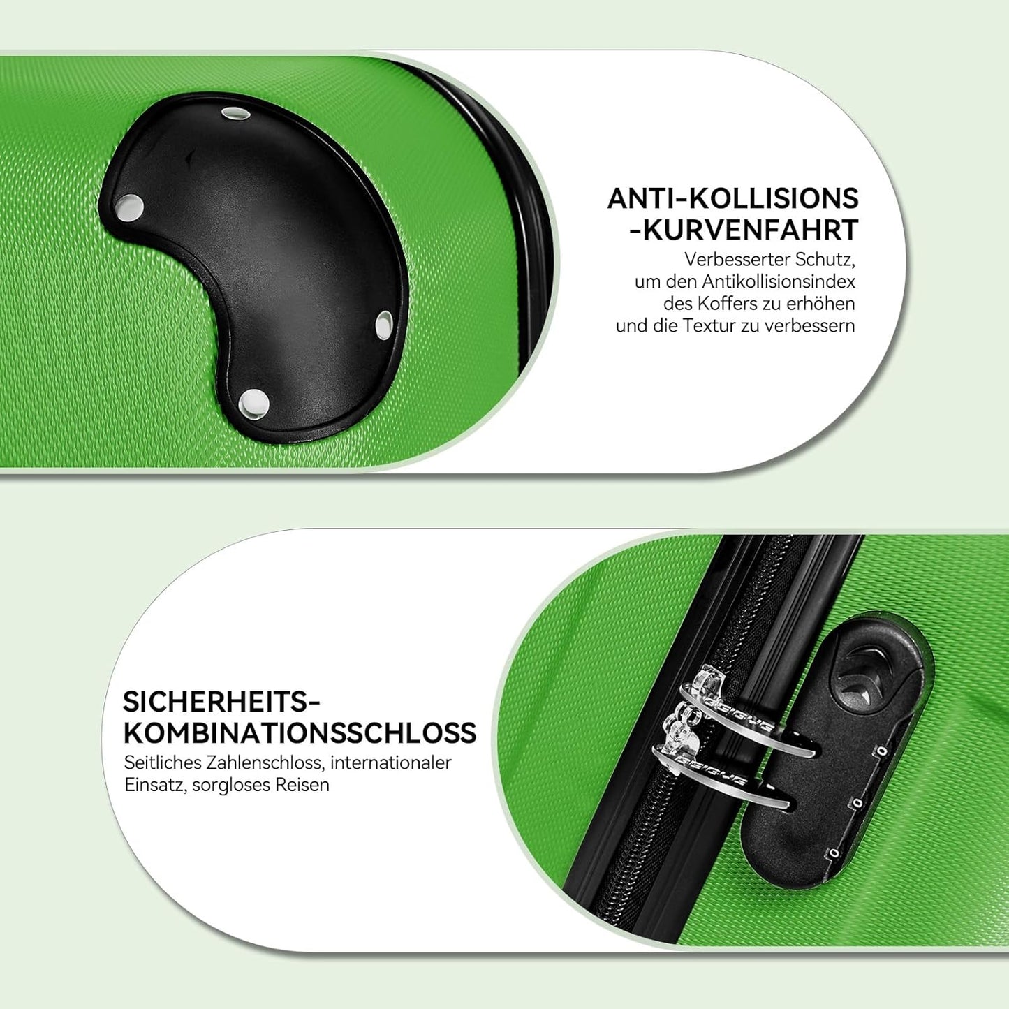 Hardcase-Reisekoffer, Olive Grosser Koffer (76 cm)