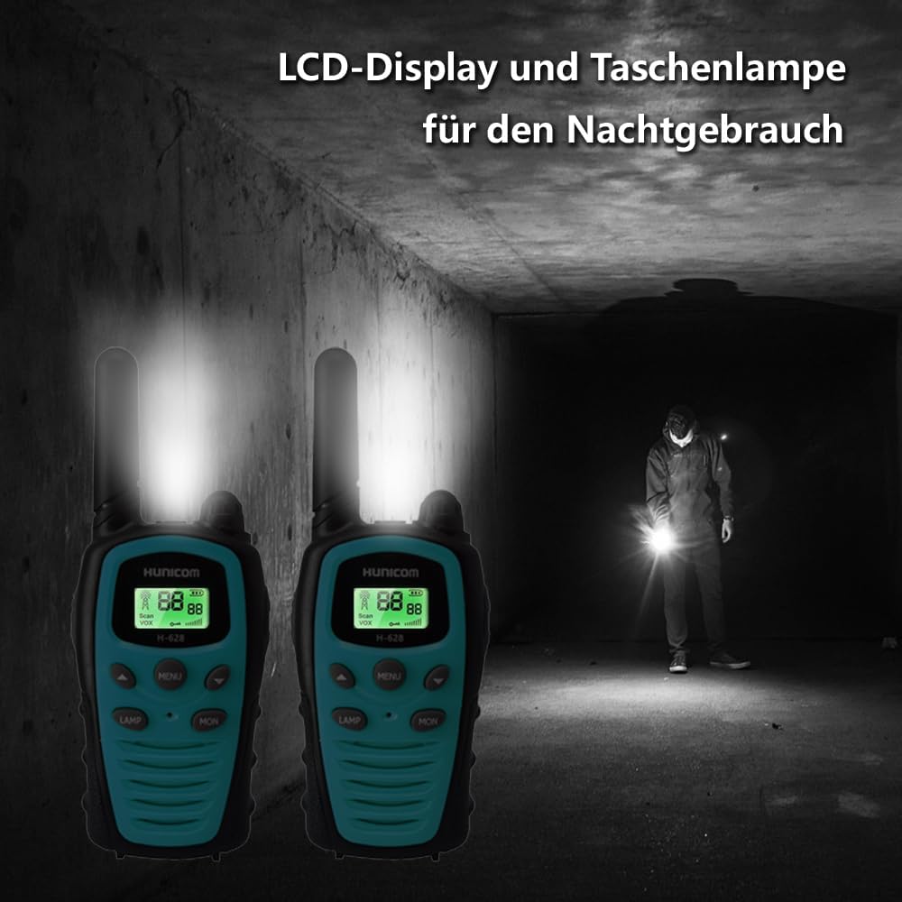Walkie Talkies mit grosser Reichweite und VOX-Funktion, Blau