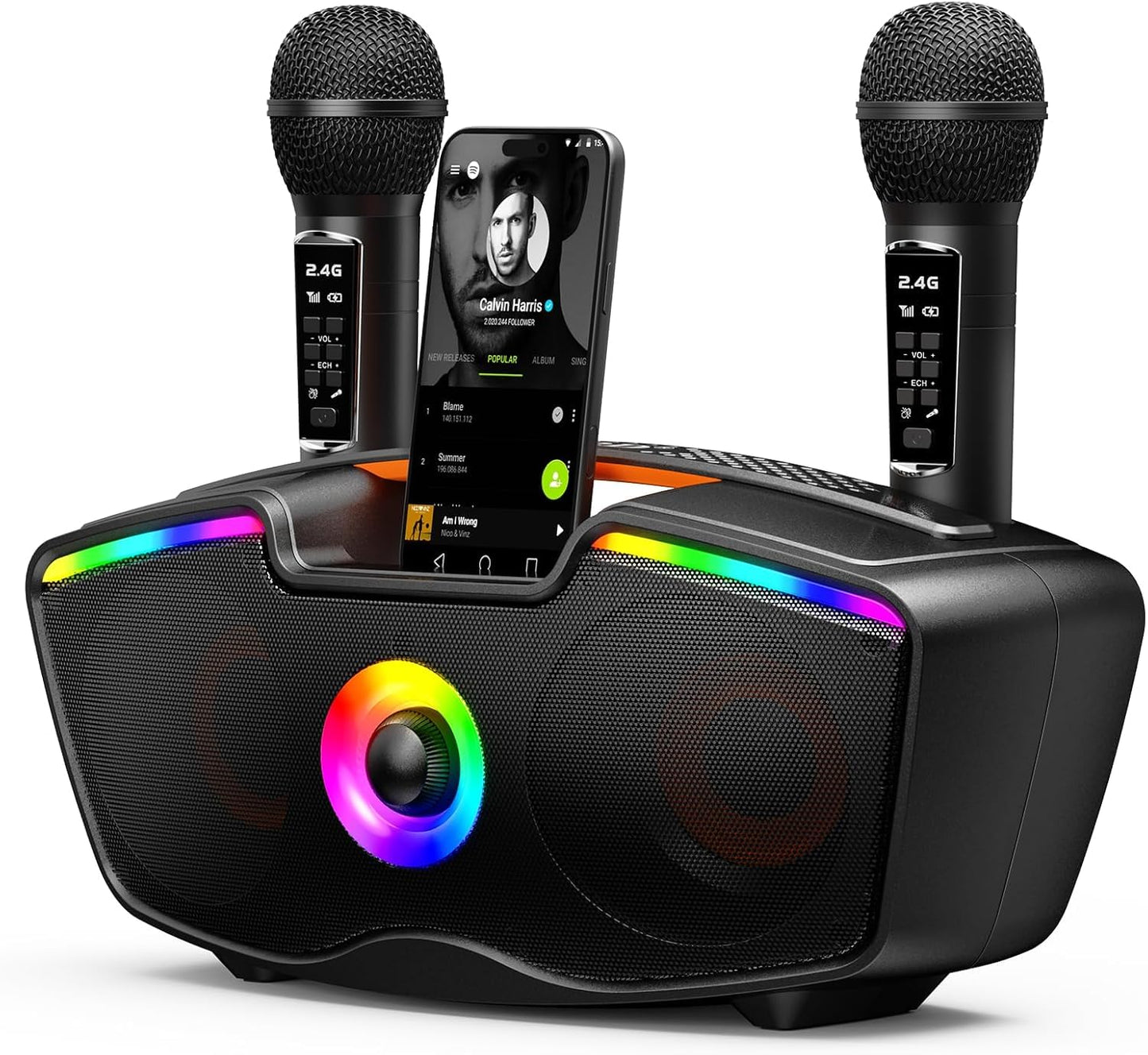 Bluetooth-Karaoke-Maschine SD-219 mit 2 Mikrofonen