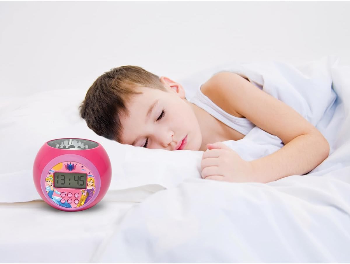 Disney Princess Projektionswecker mit Nachtlicht und Timer, Disney Prinzessin