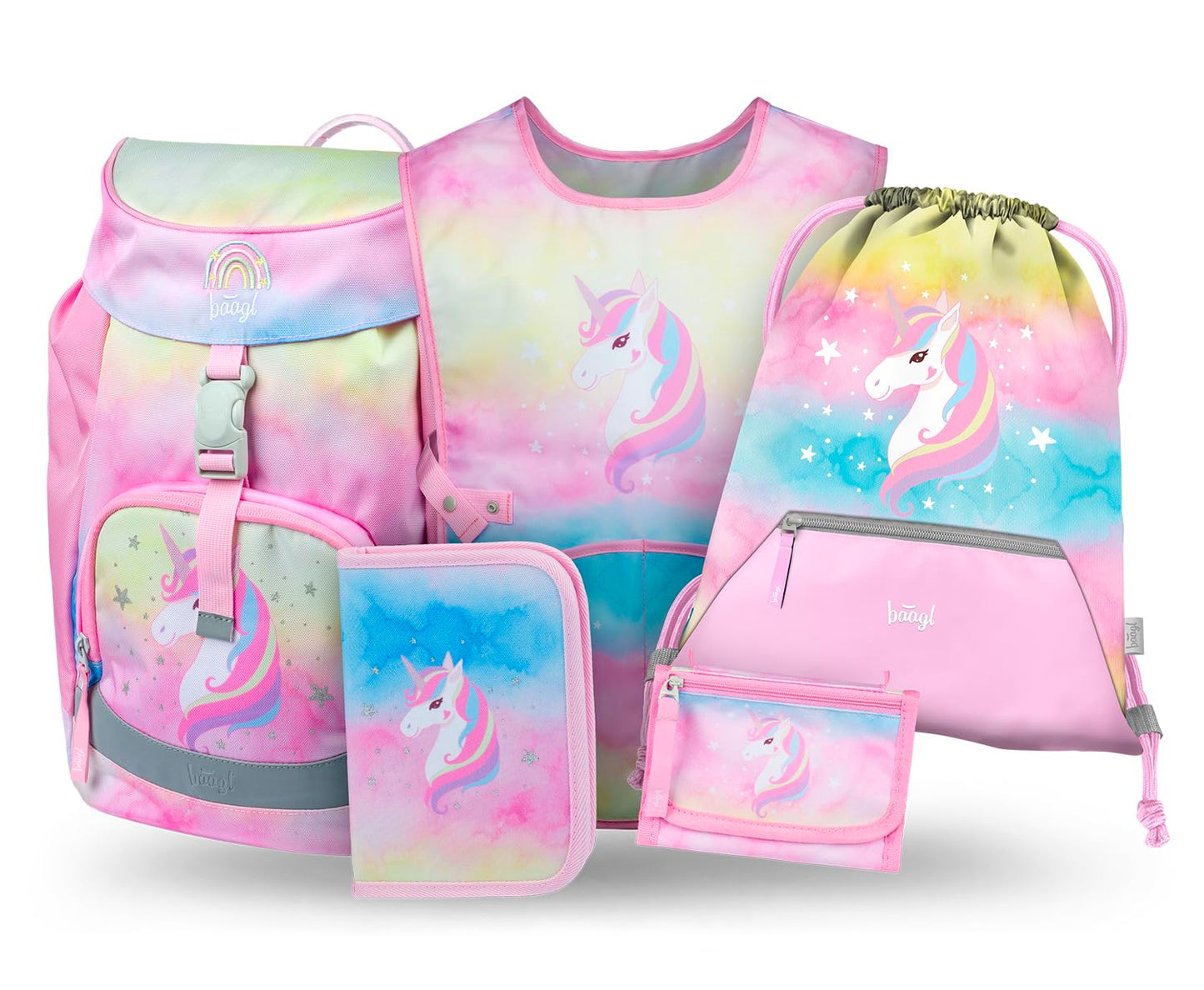 Schulranzen-Set, Rainbow Unicorn