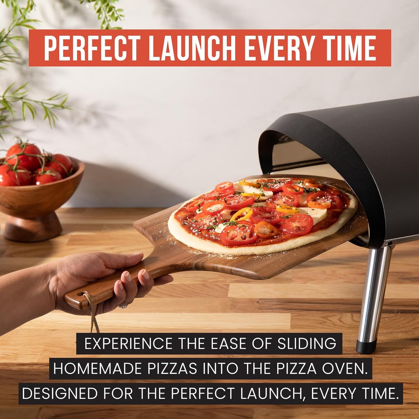 Pizzaschieber mit langem Griff, 30,5 cm