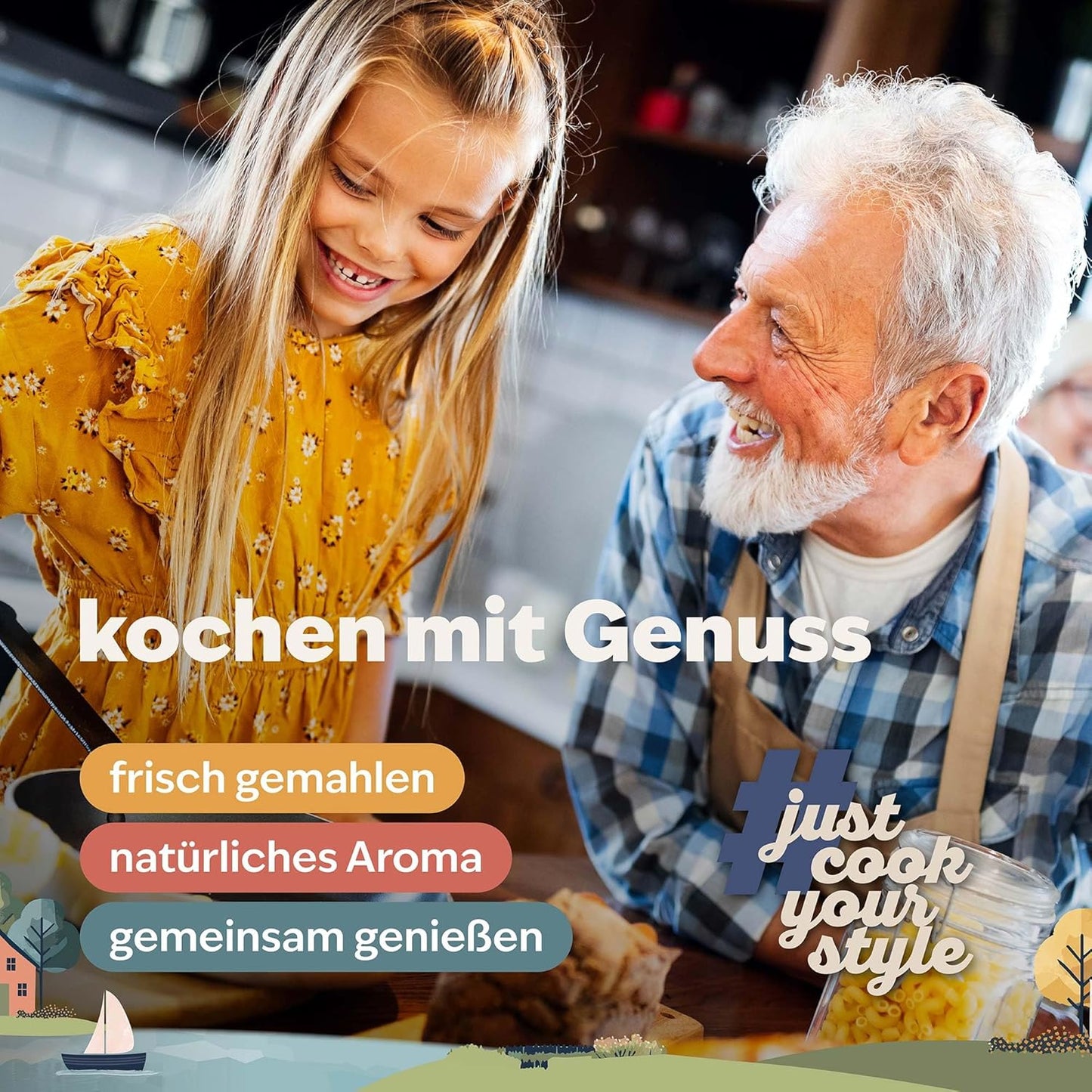 Salz- und Pfeffermühlenset mit verstellbarem Keramikmahlwerk, Kjøk Salz & Pfeffermühle Edelstahl / Glas