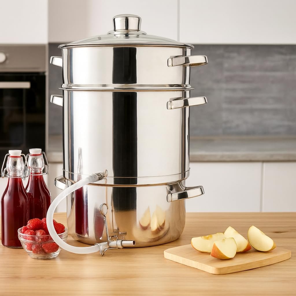 Dampfentsafter für Obst und Gemüse, 8 Liter
