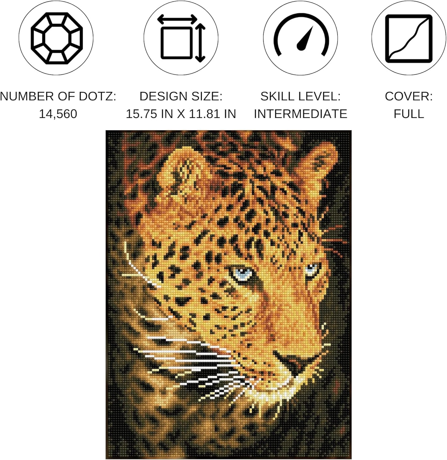 Diamond Dotz – Leopardenporträt für Erwachsene