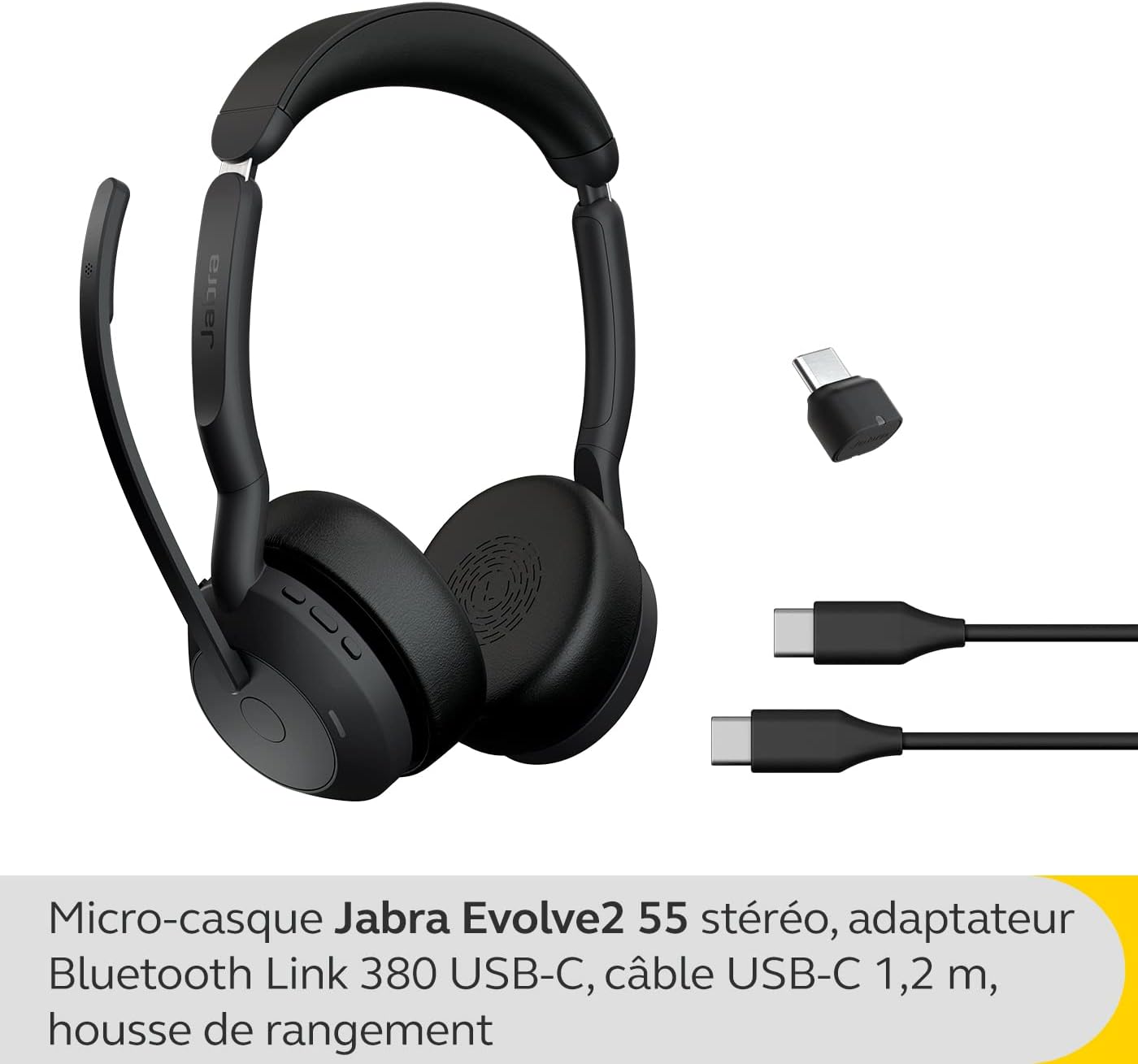 Evolve2 55, Stereo USB-C Adapter - Ohne Halterung Optimiert für Microsoft Teams