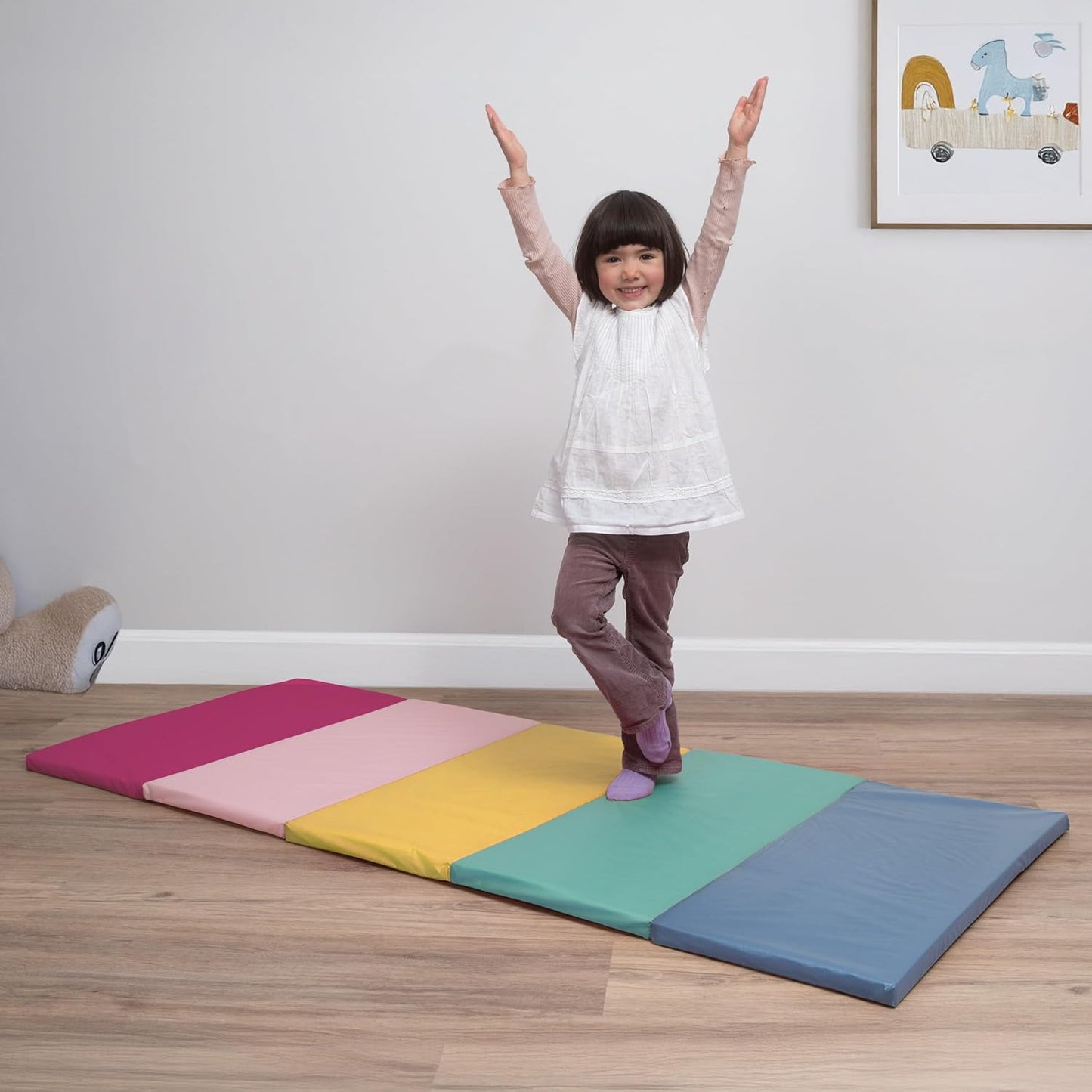 Klappbare Turn- und Gymnastikmatte, bunt
