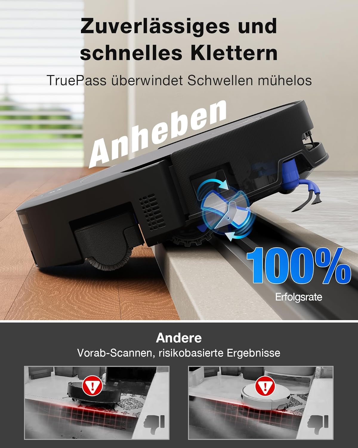 DEEBOT T90 PRO Staubsaugerroboter mit Wischfunktion, Schwarz