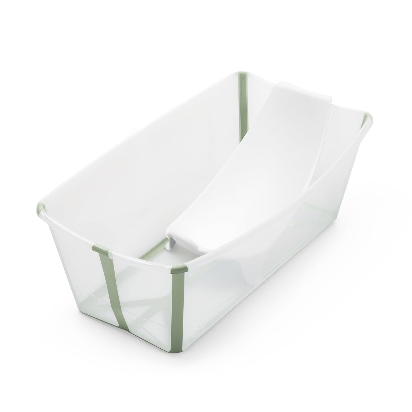 Flexi Bath mit Neugeborenenunterstützung, Regular - 64 x 24 x 34 (cm) Transparent Green