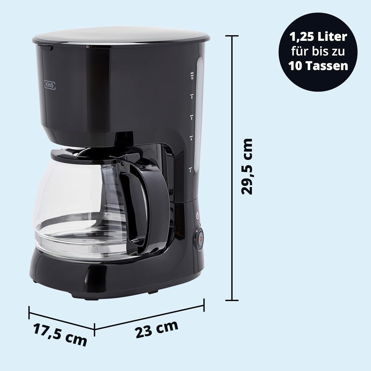 Filterkaffeemaschine KA-128S mit Glaskanne