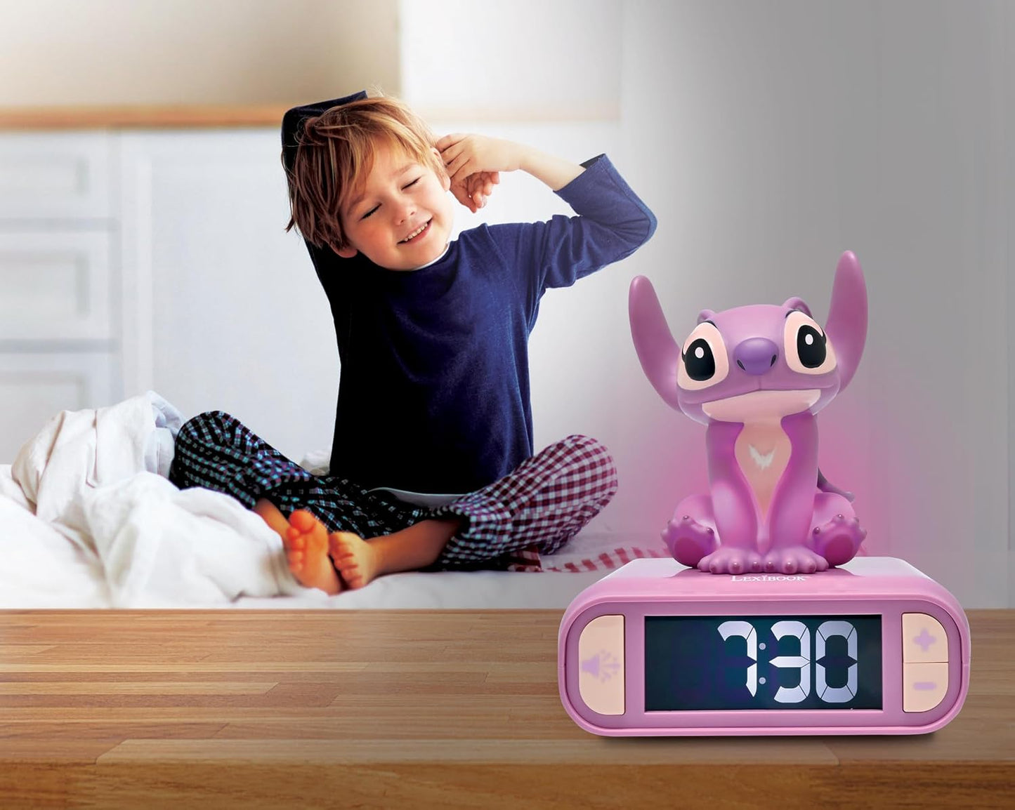Stitch Nachtlicht-Wecker mit Schlummerfunktion, Disney Stitch - Angel _A