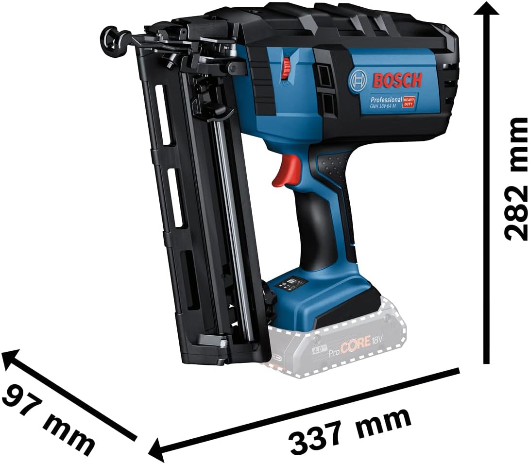 Akku-Nagler GNH 18V-64 Set mit Ladegerät, in L-BOXX GNH 18V-64 mit 2x 4.0 Ah Akkus + Ladegerät