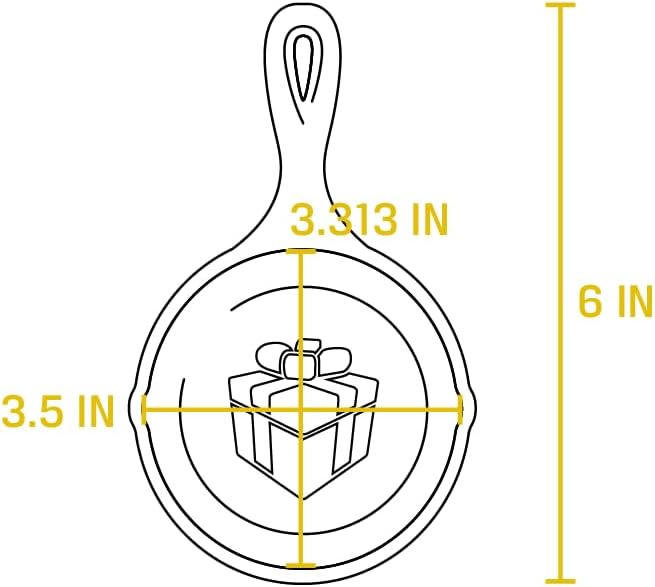 Mini-Gusseisenpfanne, 3.5 Inch