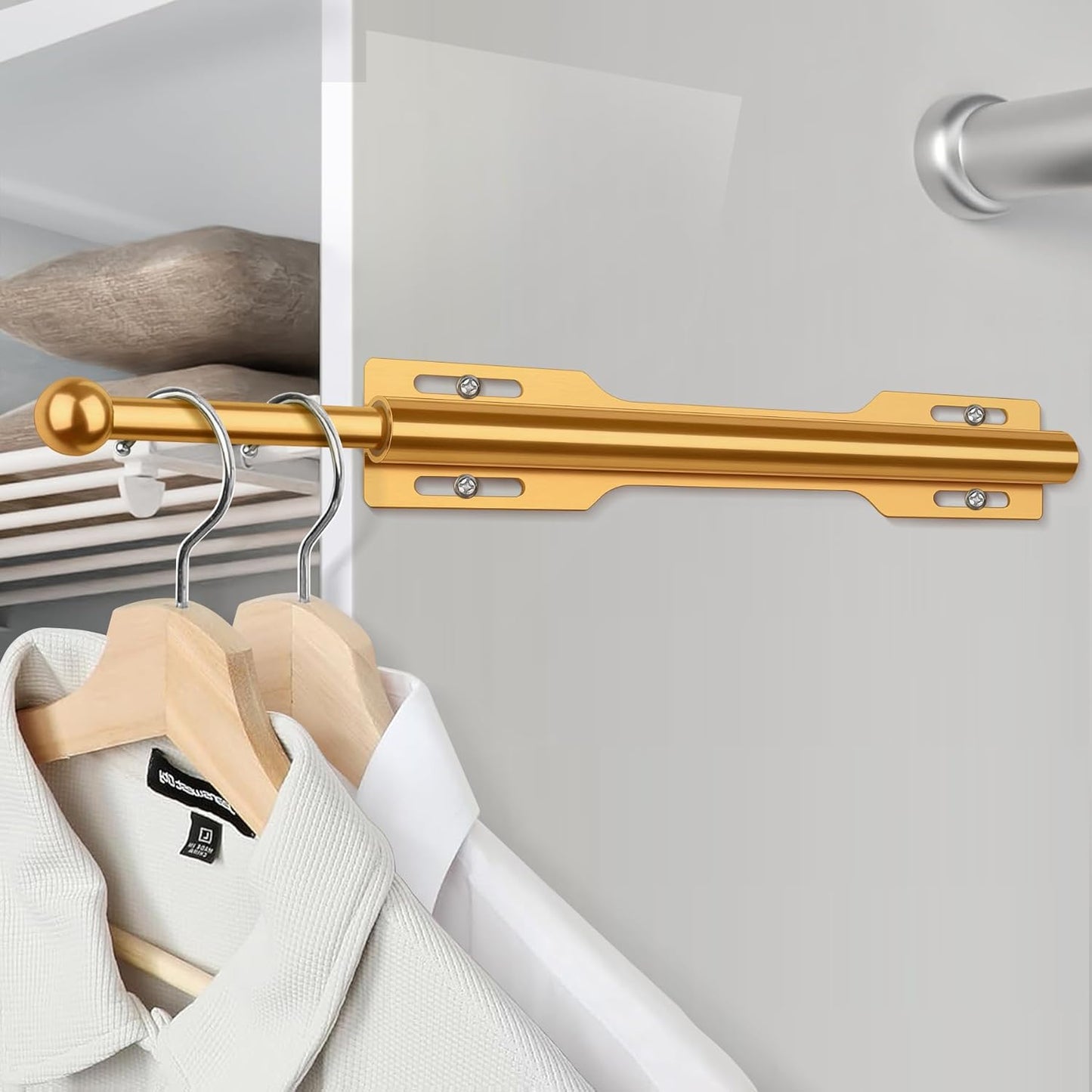 Ausziehbarer Kleiderstangenhalter für Schrank, Gold