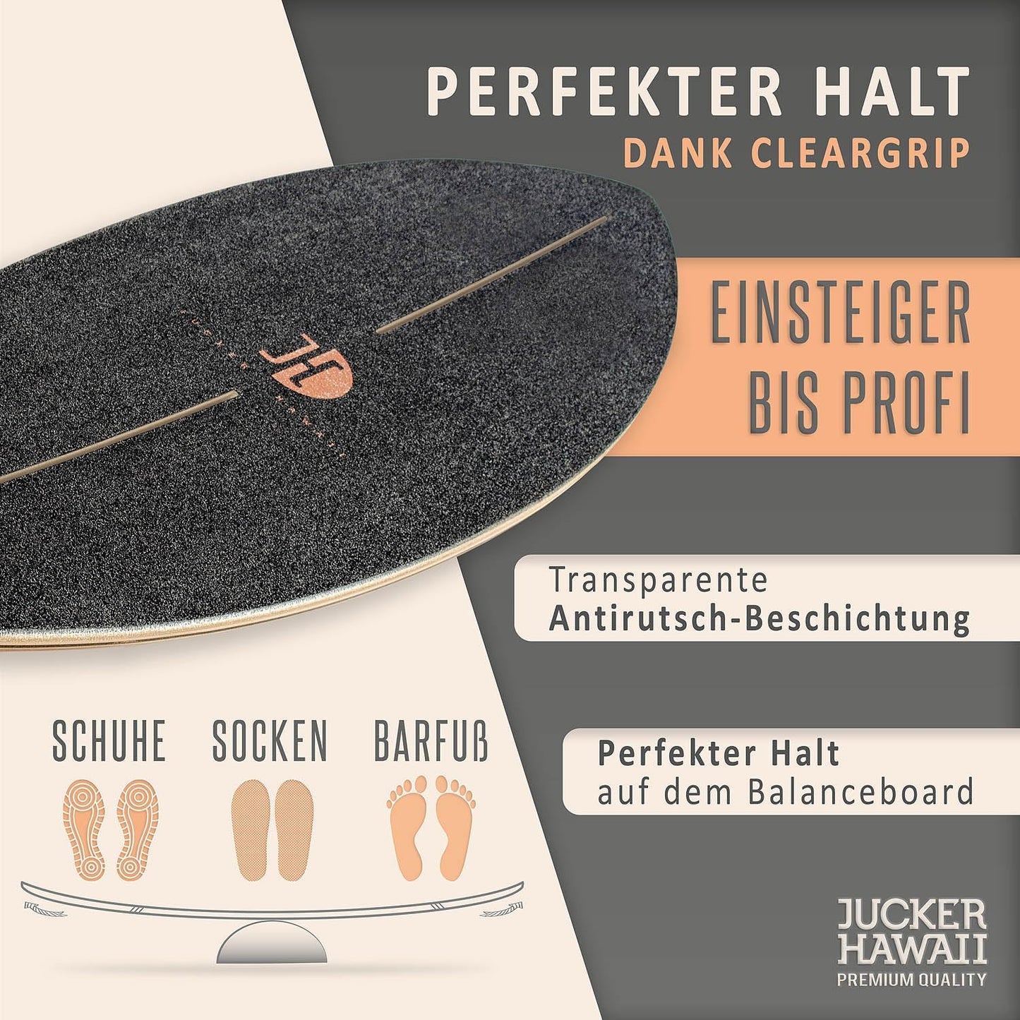 Balance Board Set mit Zubehör, Schwarz + Rolle + Korkhalbkugel + Matte