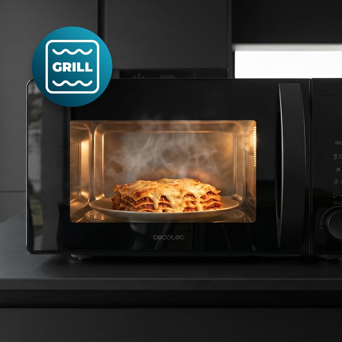 Proclean 5105 Mikrowelle mit Grillfunktion, Schwarz | Grill