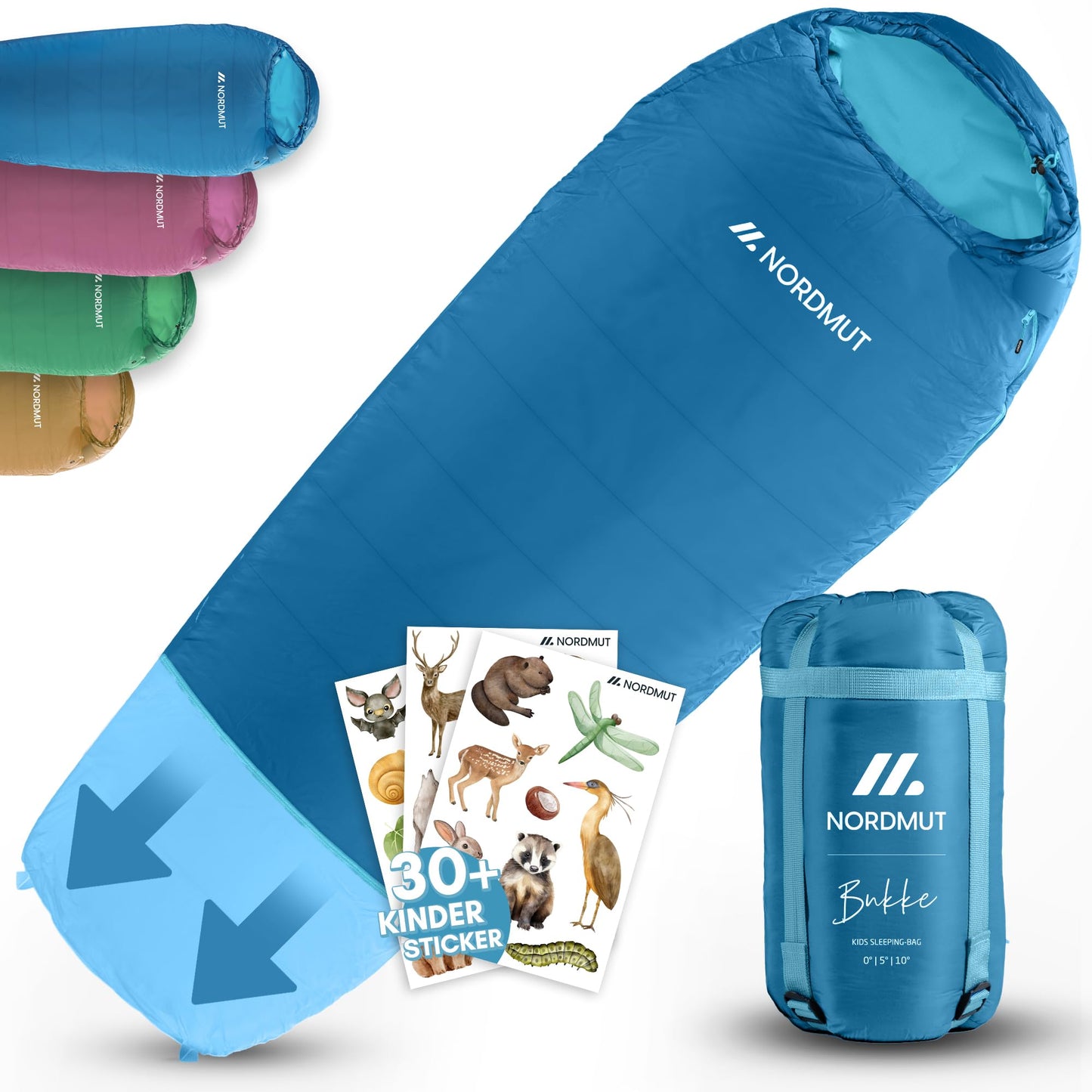 Mitwachsender Kinderschlafsack für Outdoor-Abenteuer, Marine