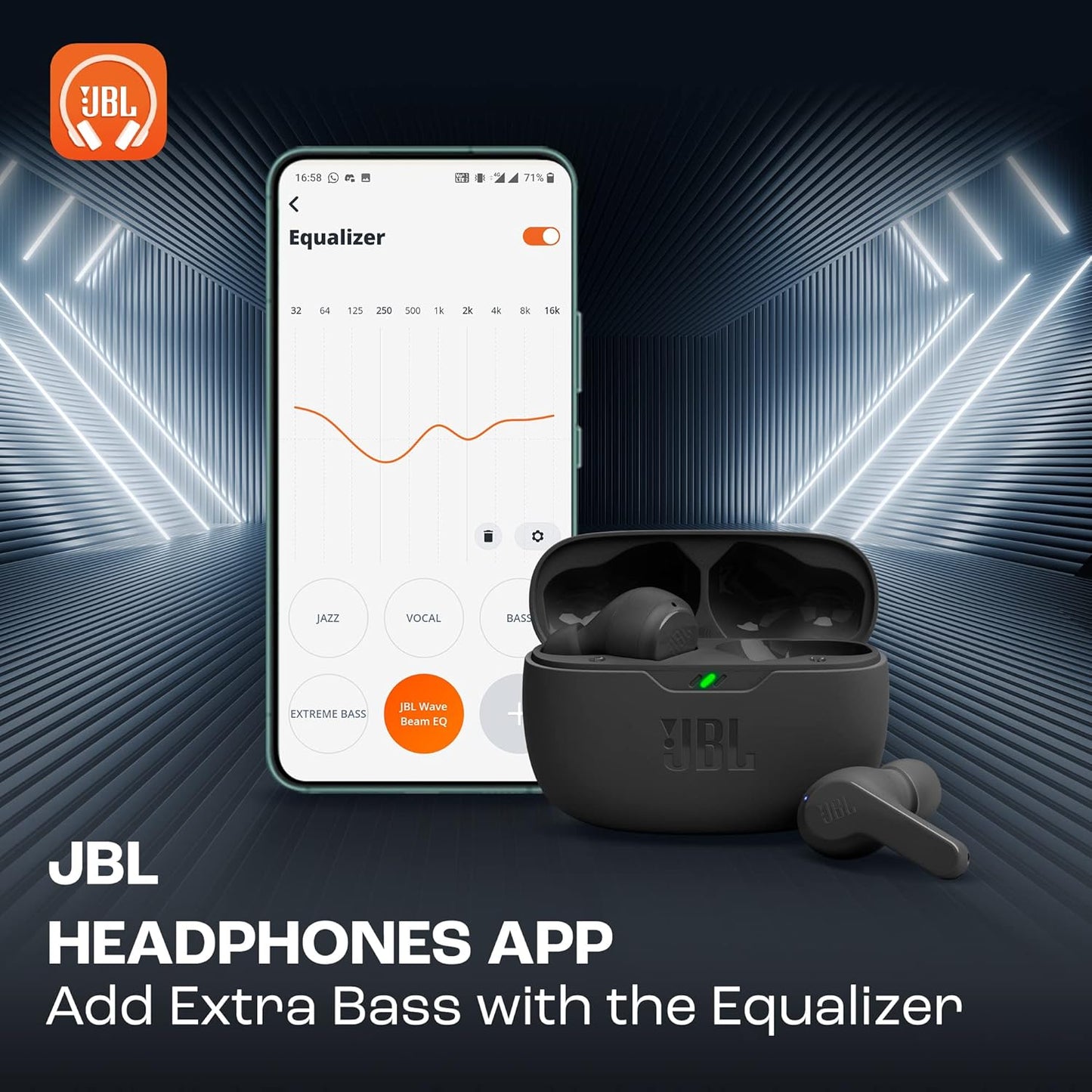 Kabellose In-Ear Ohrhörer Wave Beam mit Freisprechfunktion, Single