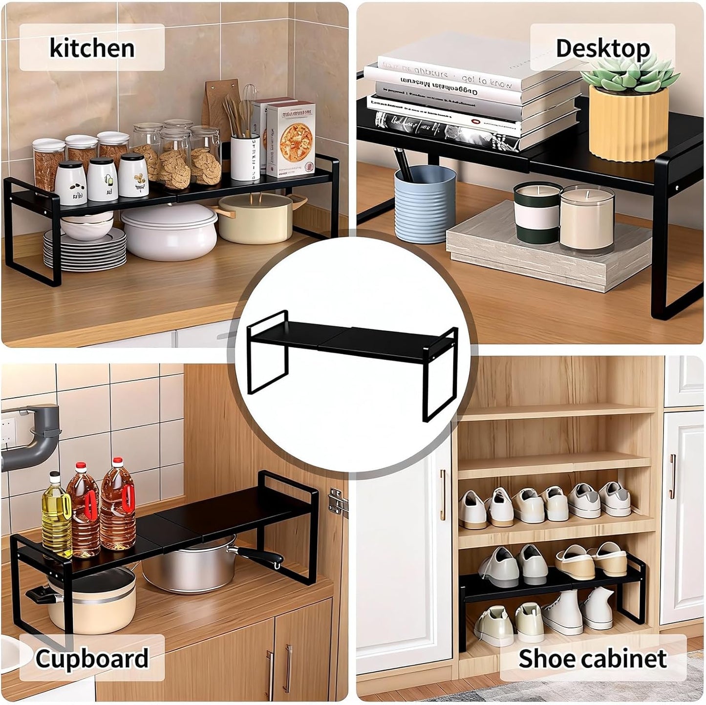 Erweiterbares Schrank- und Küchenregal