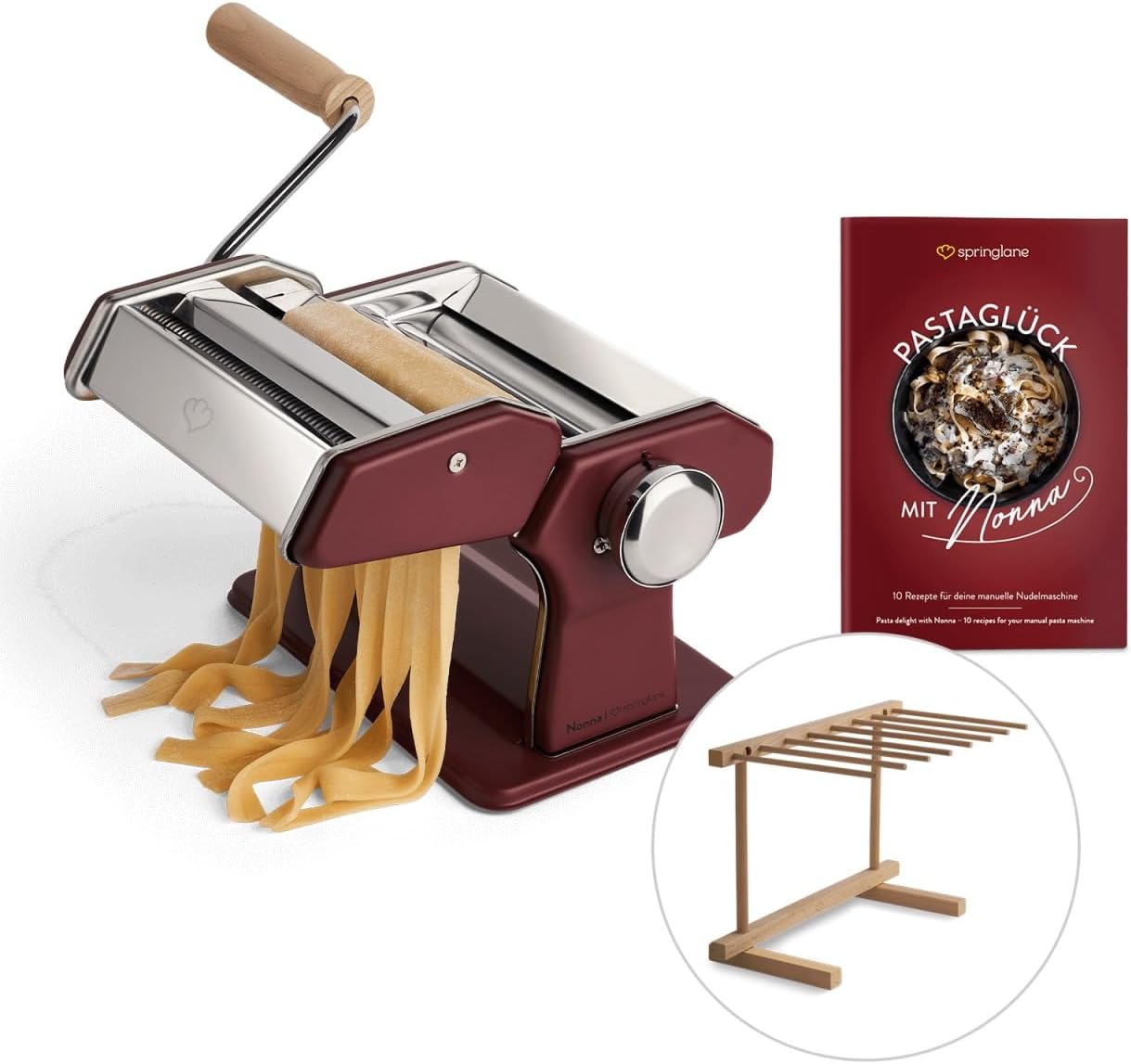 Nudelmaschine Nonna, Rot|Nudelmaschine